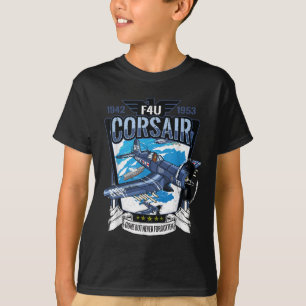 World War 2 Military Fighter Aircraft Wwii F4u Cor T-Shirt