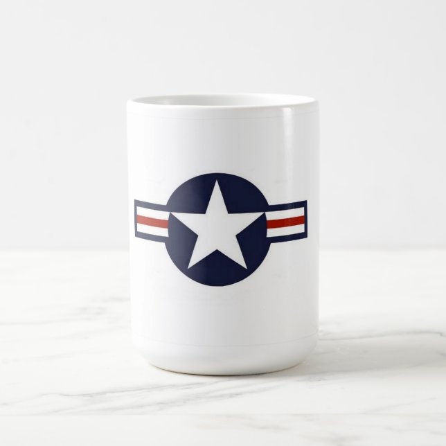 World War 2 USAF Aircraft Insignia Banner Coffee Mug (Center)