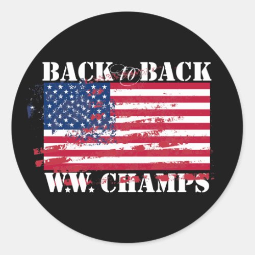 World War Champions Classic Round Sticker