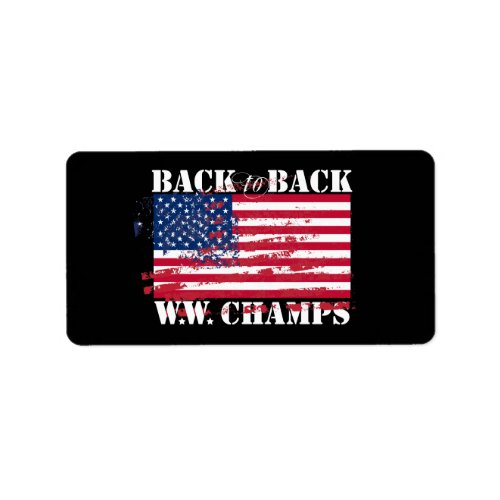World War Champions Label