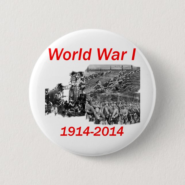 World War I (1914-2014) Pinback Button (Front)