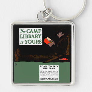 World War I Camp Library 1917 Military Keychain
