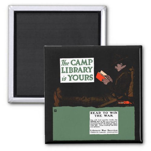 World War I Camp Library 1917 Military  Magnet