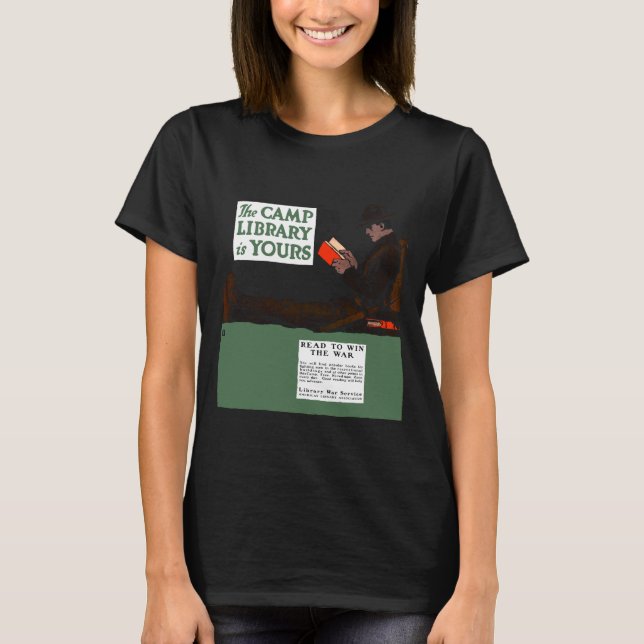 World War I Camp Library 1917 Military  T-Shirt (Front)