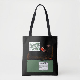 World War I Camp Library 1917 Military Tote Bag