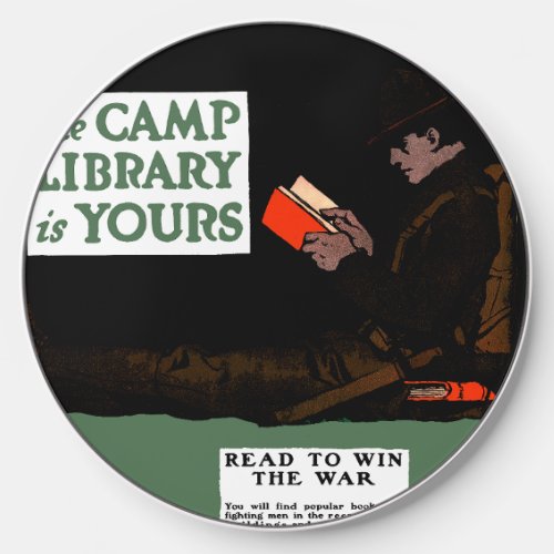 World War I Camp Library 1917 Military  Wireless Charger