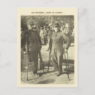 World War I, First "Croix du Guerre" Postcard