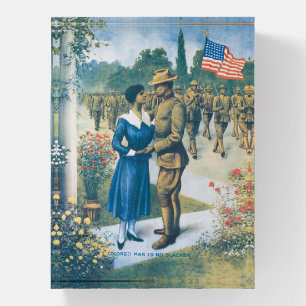 World War I Replica: Colored Man Is No Slacker Paperweight