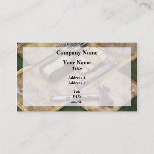 World War I Shaving Kit Business Card Templates