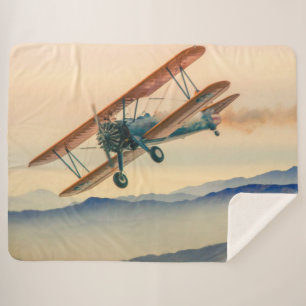 WORLD WAR II BI-PLANE SHERPA BLANKET