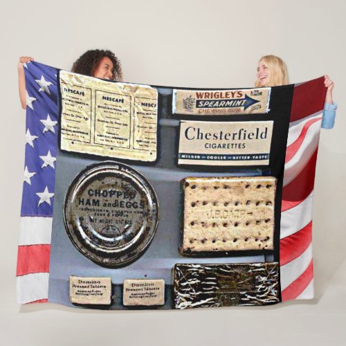 WORLD WAR II C_RATIONS FLEECE BLANKET