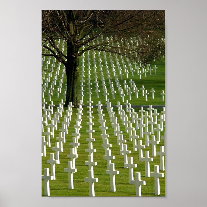 World War II cemetery, Memorial Day II Print