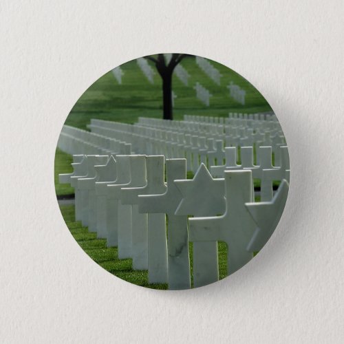 World War II cemetery Memorial Day Pinback Button