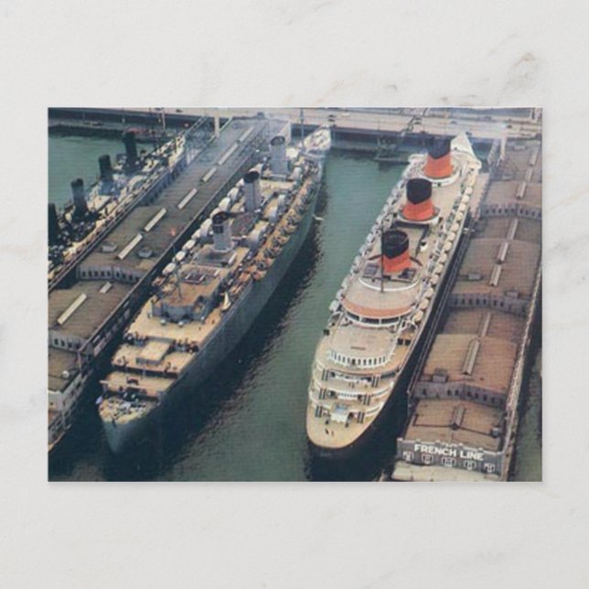 World War II Color Postcard RMS Queen Mary (Front)