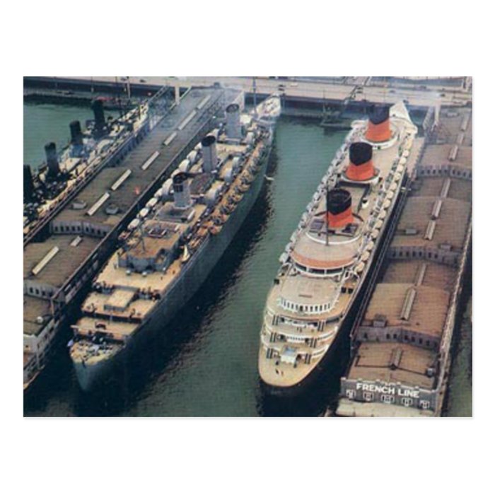 World War II Color Postcard RMS Queen Mary 