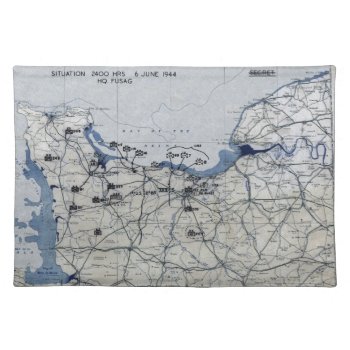 World War Ii D-day Map June 6  1944 Cloth Placemat by EnhancedImages at Zazzle