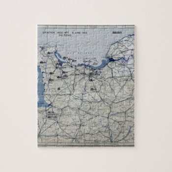 World War Ii D-day Map June 6  1944 Jigsaw Puzzle by EnhancedImages at Zazzle