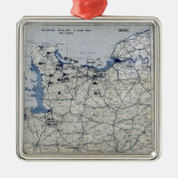 World War II D-Day Map June 6, 1944