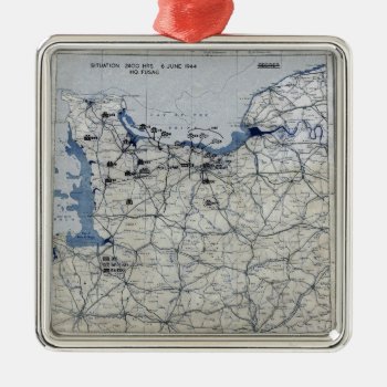 World War Ii D-day Map June 6  1944 Metal Ornament by EnhancedImages at Zazzle