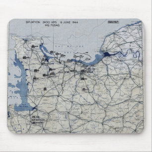World War II D-Day Map June 6, 1944 Mouse Pad