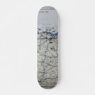 World War II D-Day Map June 6, 1944 Skateboard