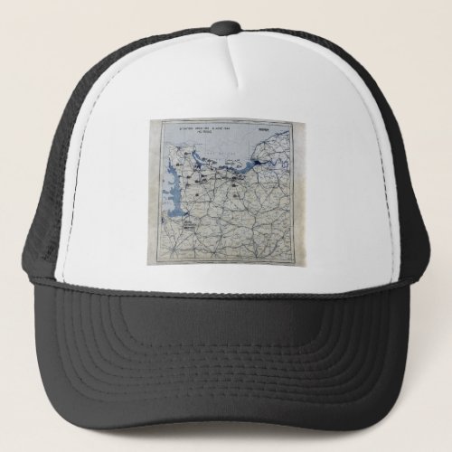 World War II D_Day Map June 6 1944 Trucker Hat