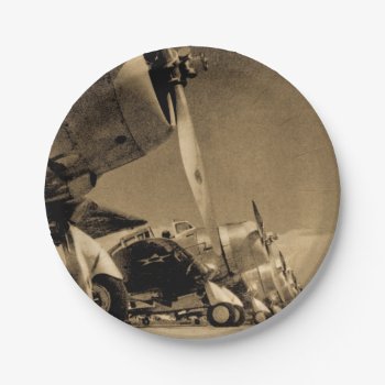 World War Ii Douglas Sbd Dauntless Bomber Planes Paper Plates by scenesfromthepast at Zazzle