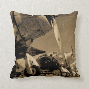 World War II Douglas SBD Dauntless Bomber Planes Throw Pillow