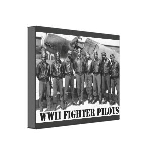 WORLD WAR II FIGHTER PILOTS CANVAS PRINT