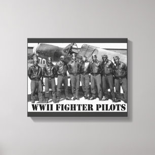 WORLD WAR II FIGHTER PILOTS CANVAS PRINT