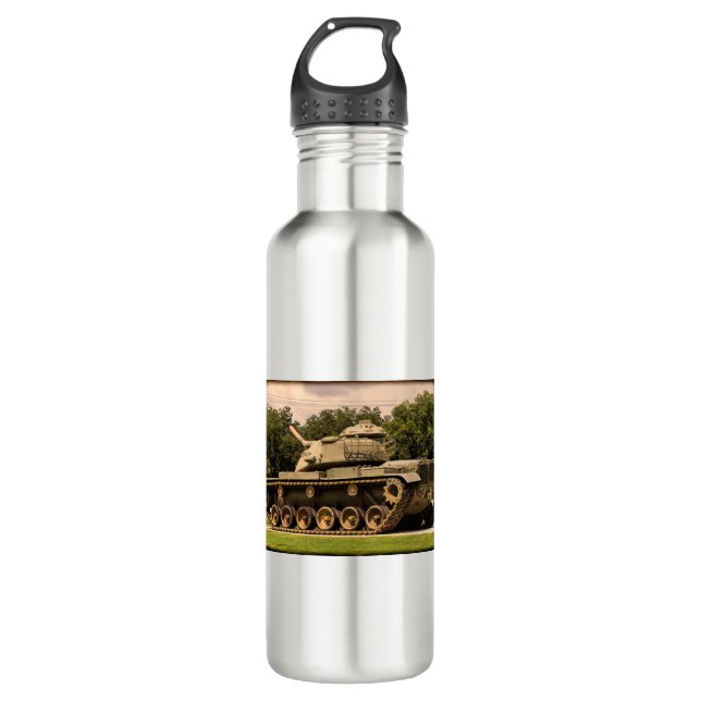 World War II M60 Army Tank Stainless Steel Water Bottle (Front)