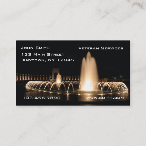 Customizable World War II Memorial Business Card