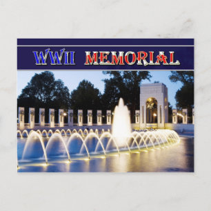 World War II Memorial in Washington, DC at night Postcard