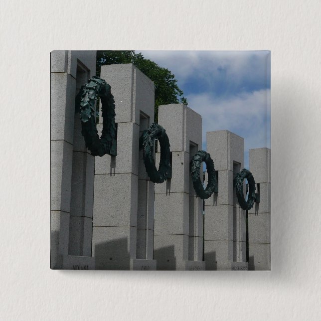 World War II Memorial Wreaths I Button (Front)