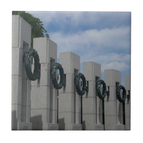 World War II Memorial Wreaths I Ceramic Tile