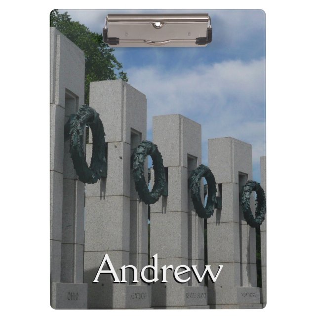 World War II Memorial Wreaths I Clipboard (Front)