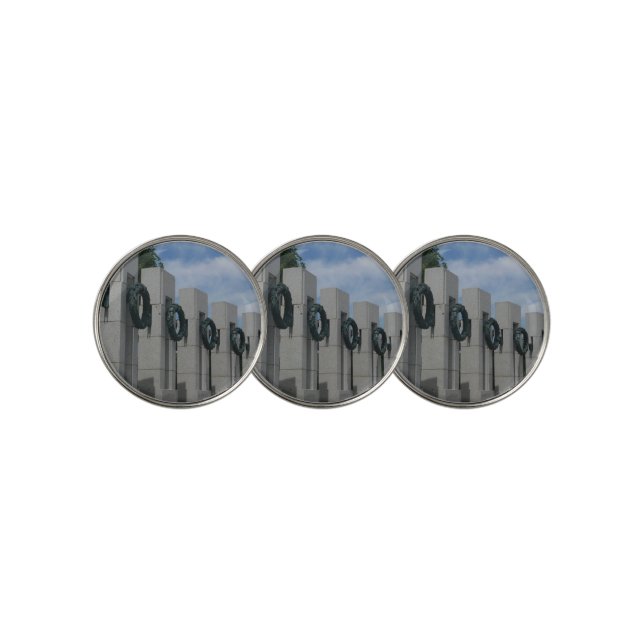 World War II Memorial Wreaths I Golf Ball Marker (3 Up)
