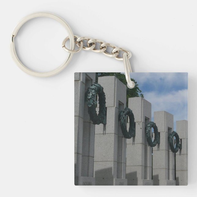 World War II Memorial Wreaths I Keychain (Front)