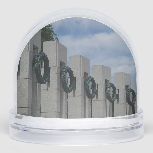 World War II Memorial Wreaths I Snow Globe (Front)