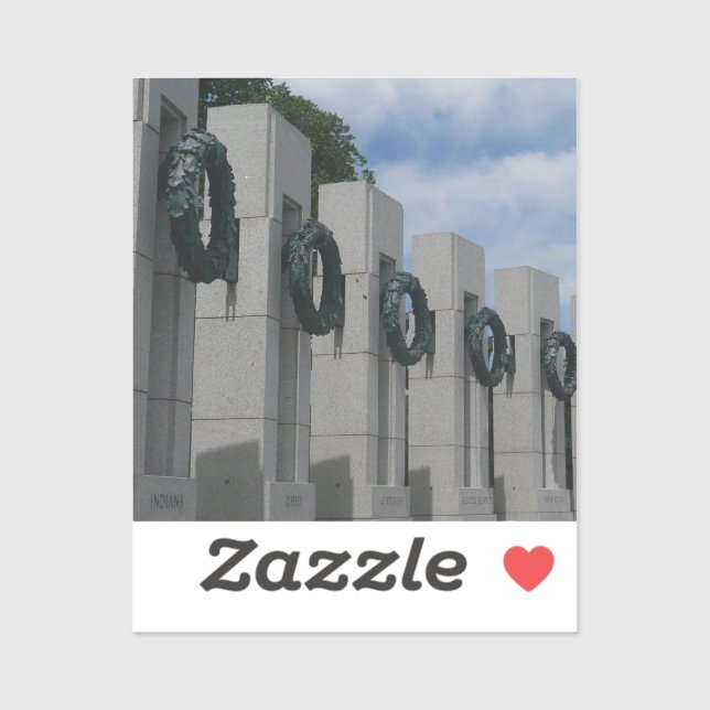 World War II Memorial Wreaths I Sticker (Sheet)