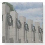 World War II Memorial Wreaths I Stone Coaster