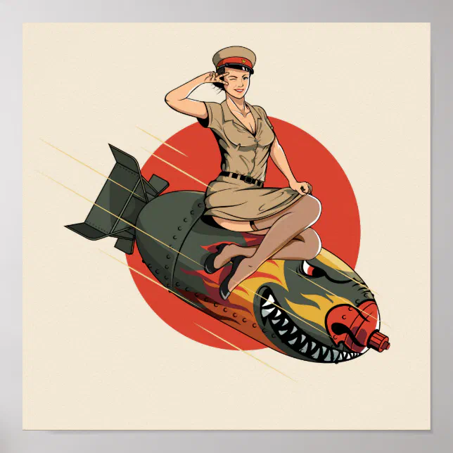World War II Pin-up Girl Poster | Zazzle