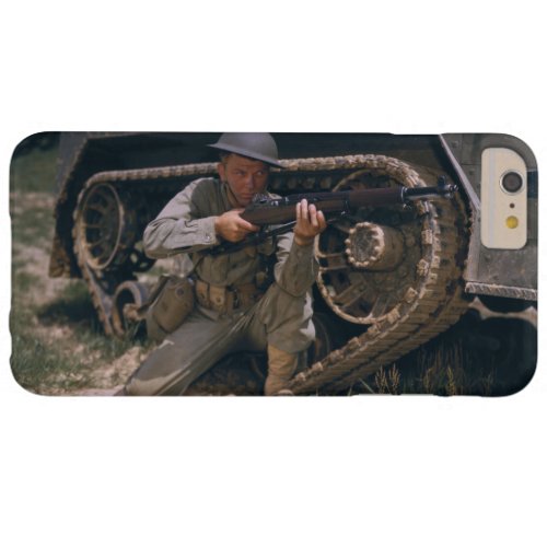 World War II Soldier Kneeling with Garand Rifle Barely There iPhone 6 Plus Case