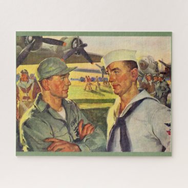 World War II soldier meets sailor Jigsaw Puzzle World War II soldier meets sailor Jigsaw Puzzle