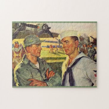 World War II soldier meets sailor Jigsaw Puzzle World War II soldier meets sailor Jigsaw Puzzle
