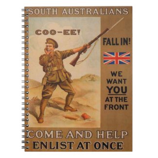 World War l propaganda artwork Notebook