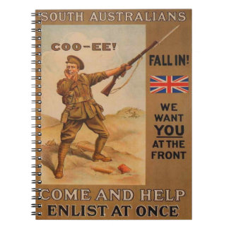World War l propaganda artwork Notebook