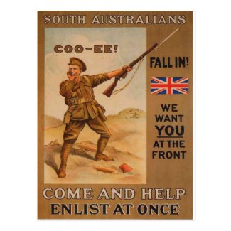 World War l propaganda artwork Postcard