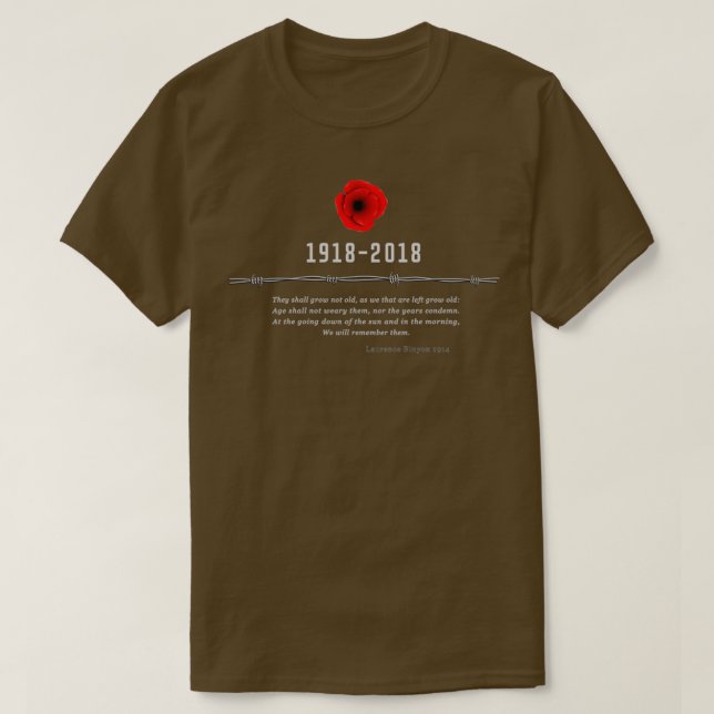 World War One Centennial 1 T-Shirt (Design Front)