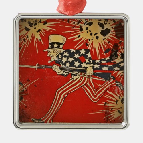 World War One Fourth of July Metal Ornament